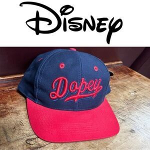 Vintage Disney Dopey Hat Snow White Flat Bill Adult Adjustable Cap